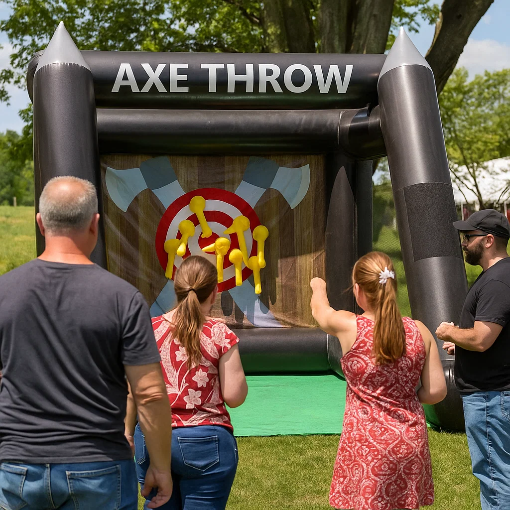 Inflatable axe throwing rental for corporate events