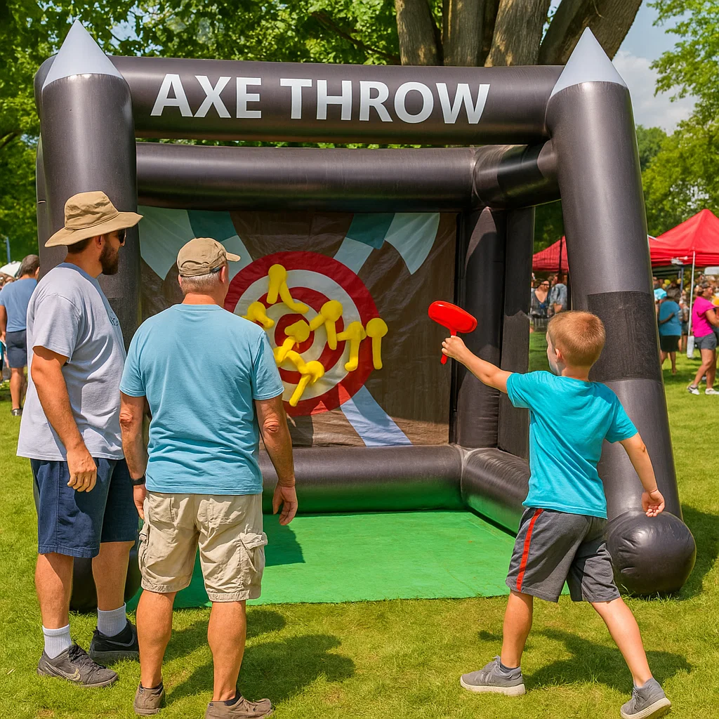 with two throwing lanes; great centerpiece attraction.