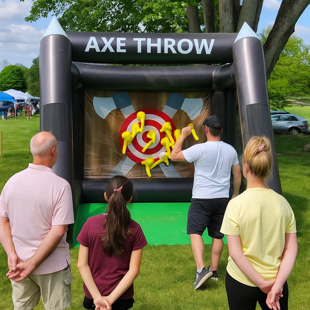 Inflatable Axe Throwing Rentals in Tenafly, NJ | Party Pros East Coast