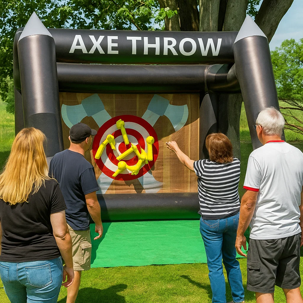 Inflatable axe throwing rental for summer camps