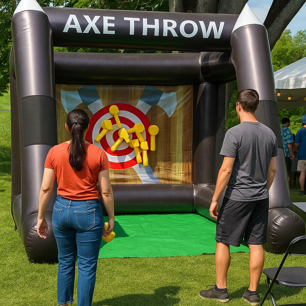 ready for indoor or outdoor use; crowd-pleasing interactive game.