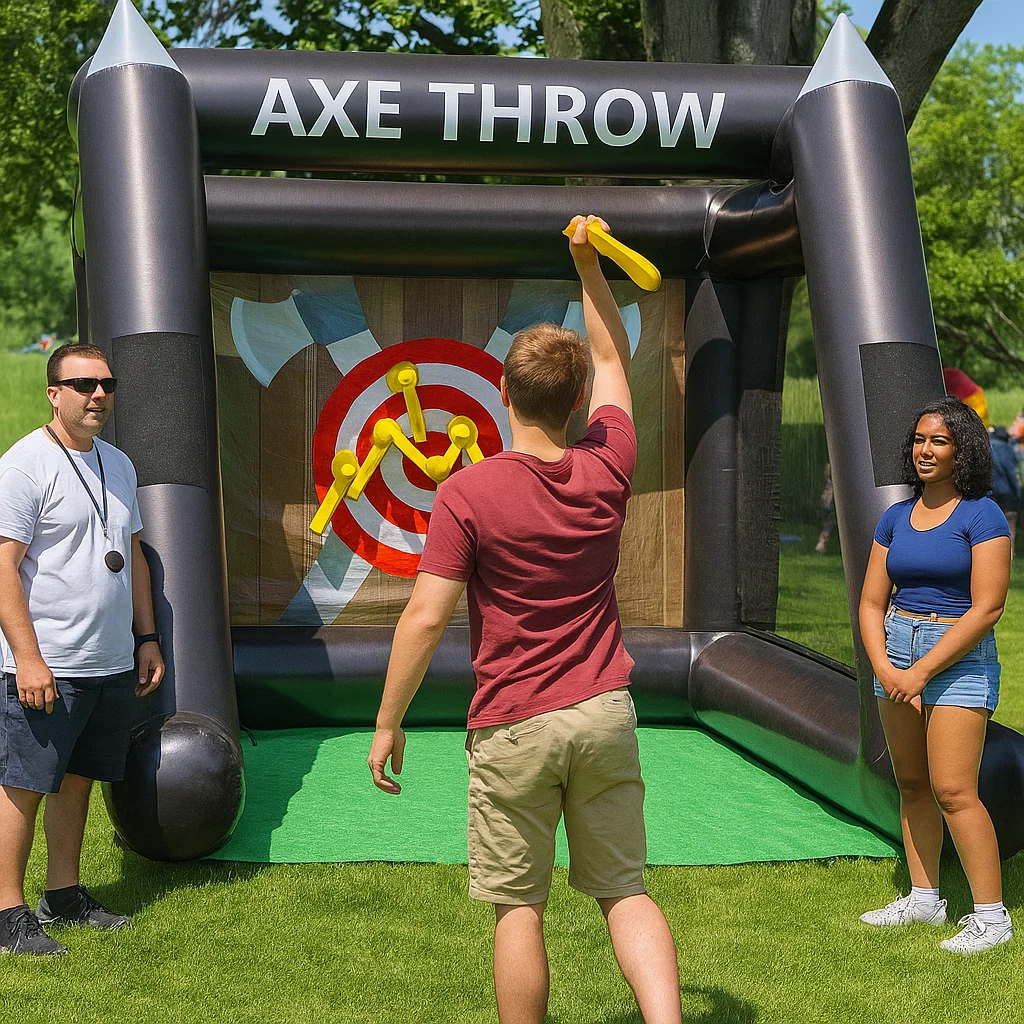 Inflatable Axe Throwing Rentals in Plainsboro, NJ | Party Pros East Coast