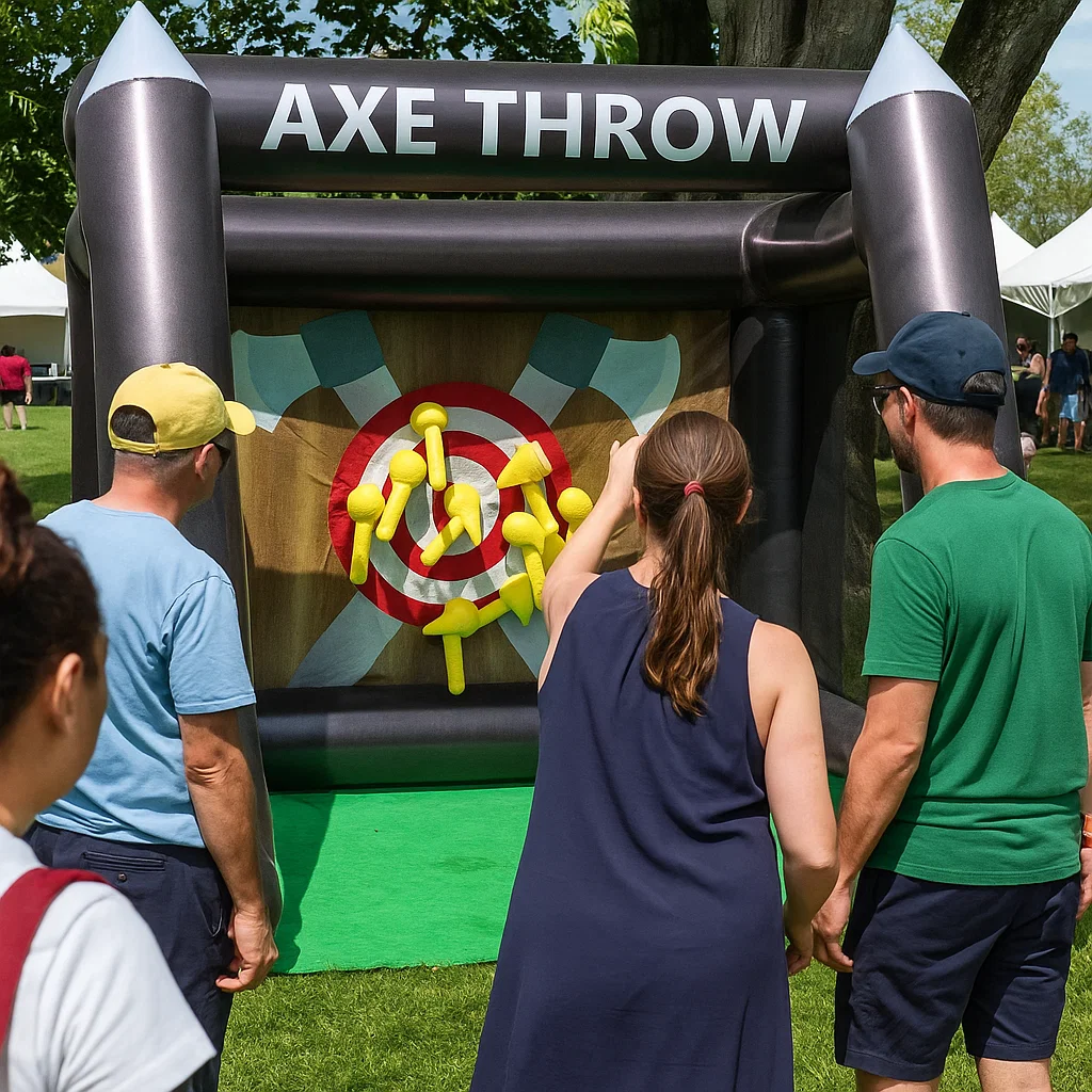 with queuing space and stanchions; simple rules and fast rotation.