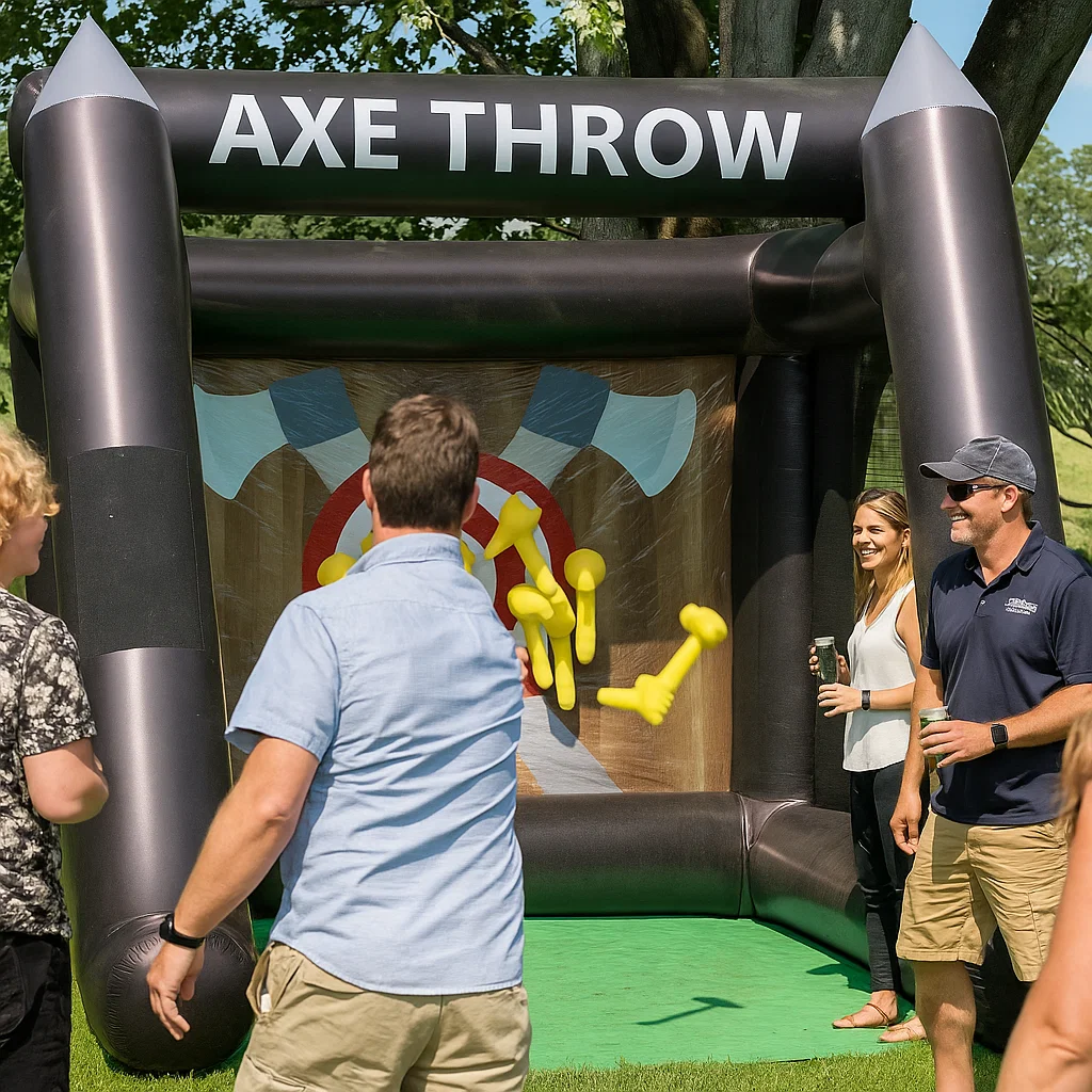 Inflatable Axe Throwing Rentals in Brockton, PA | Party Pros East Coast