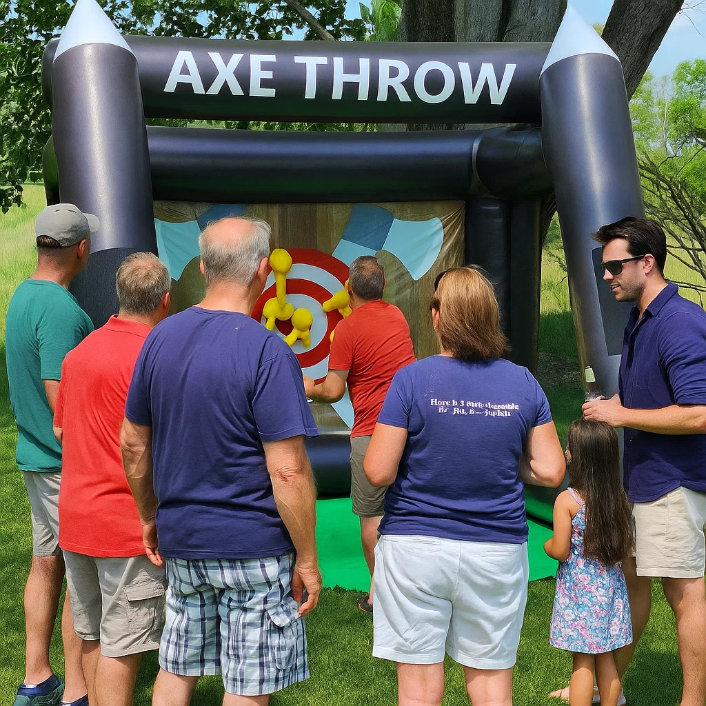 set up & supervised; high-throughput party activity.