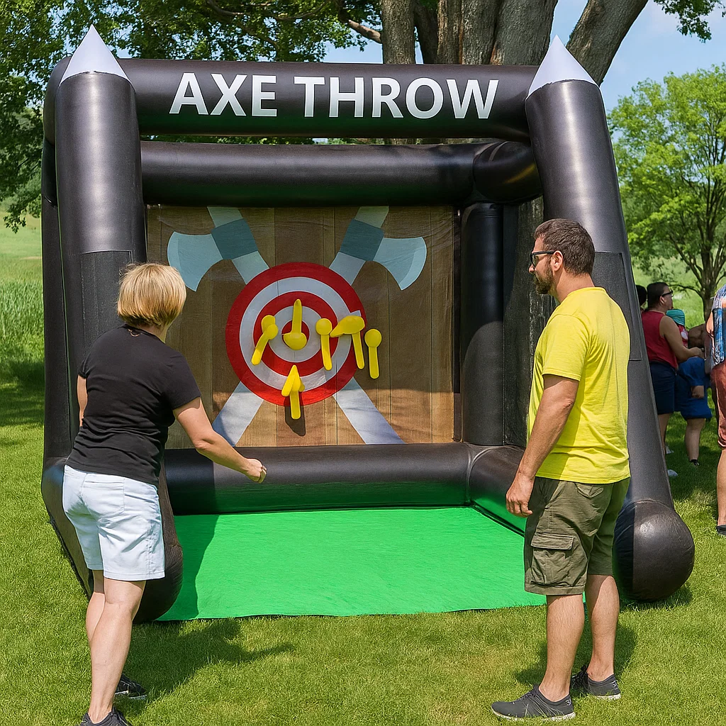 Inflatable Axe Throwing Rentals in Hillside, NJ | Party Pros East Coast