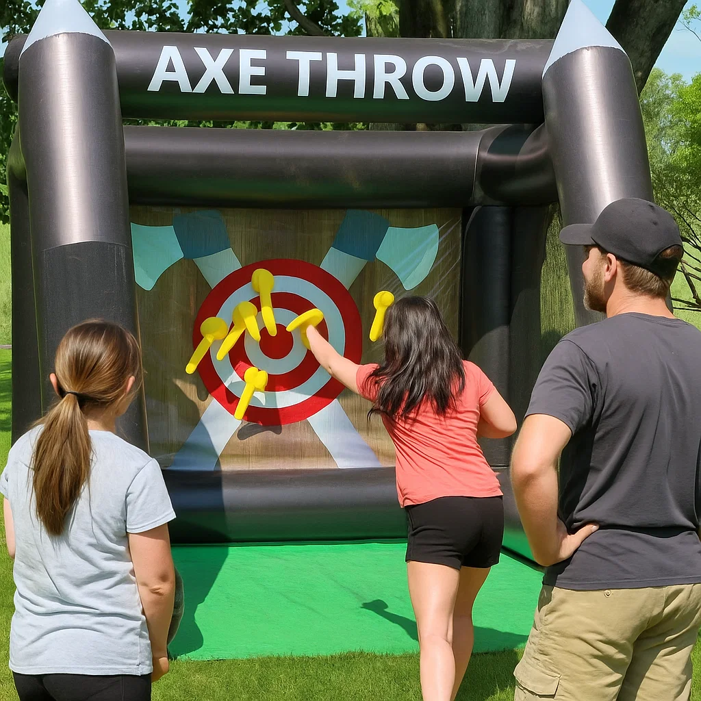 with queuing space and stanchions; fun and safe for all ages.