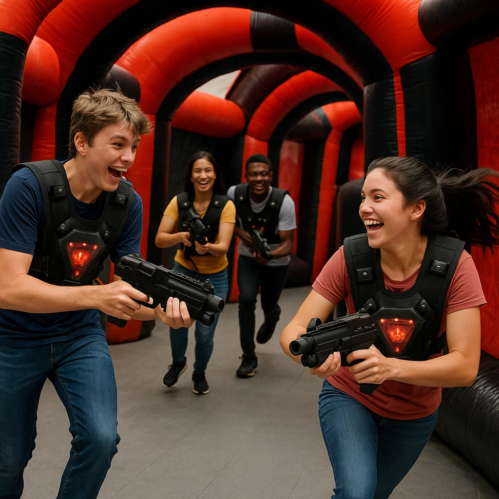 Laser tag rentals — parents watching safe supervised play