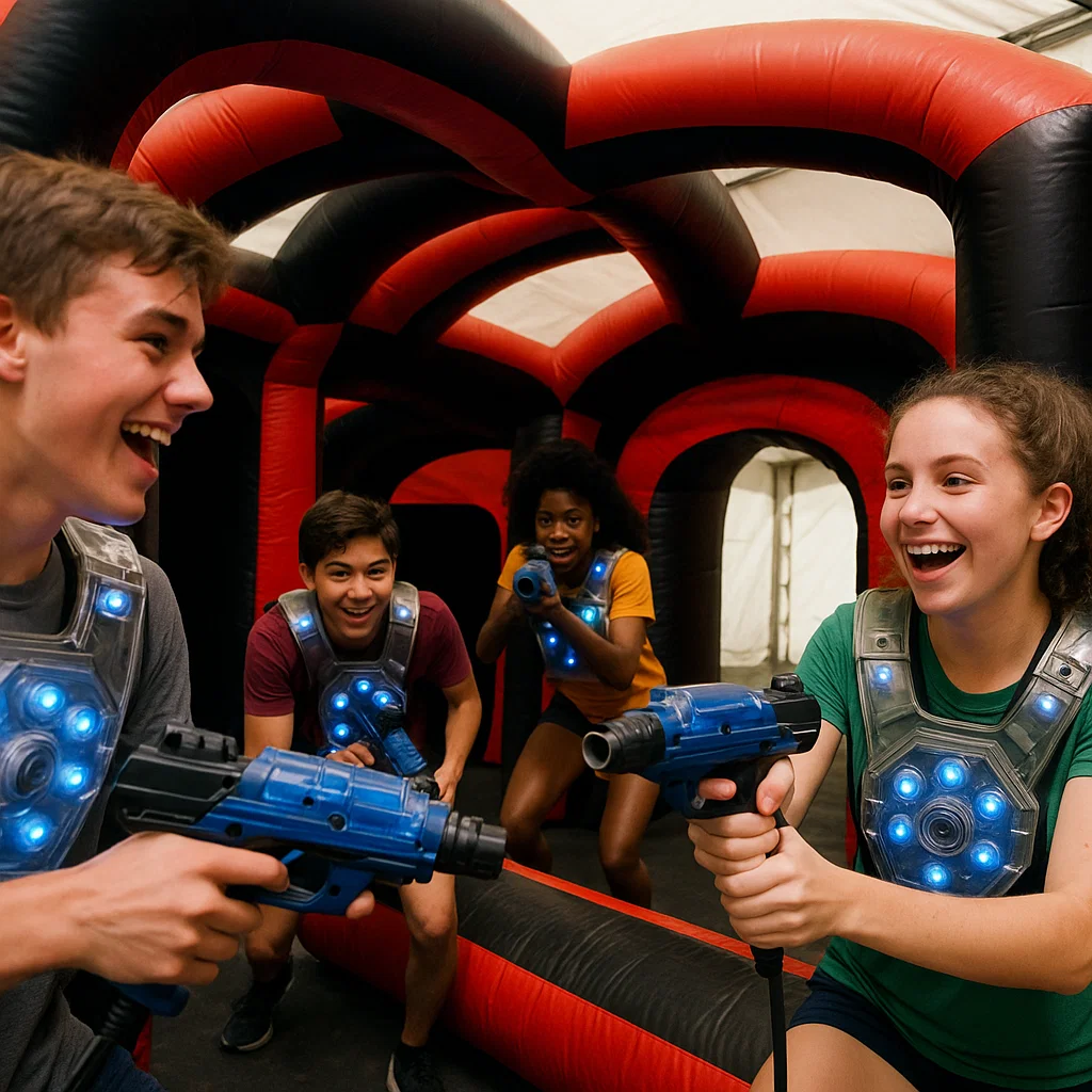 Laser tag rentals — youth group night with friendly rivalry