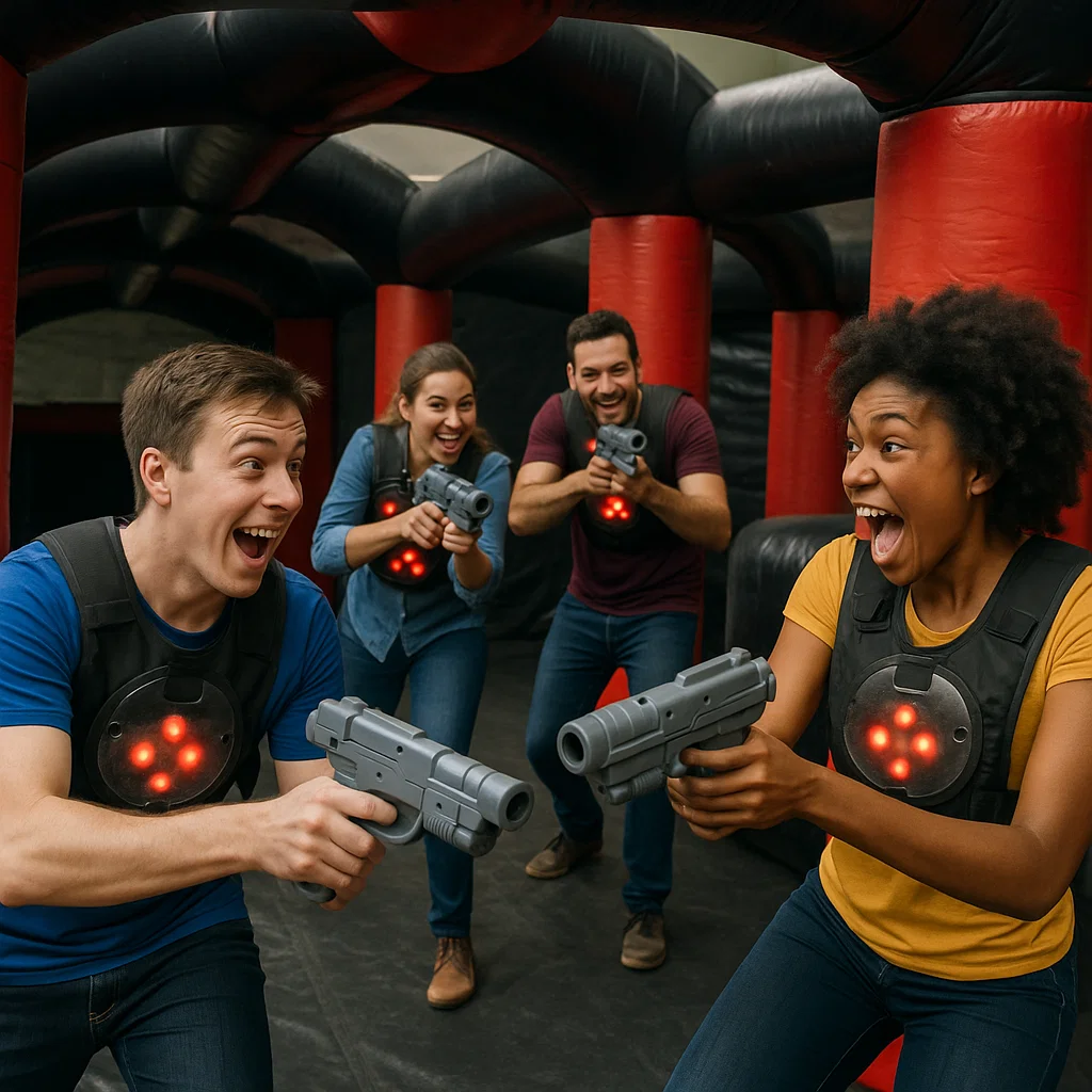 Laser tag rentals — final push to defend the base