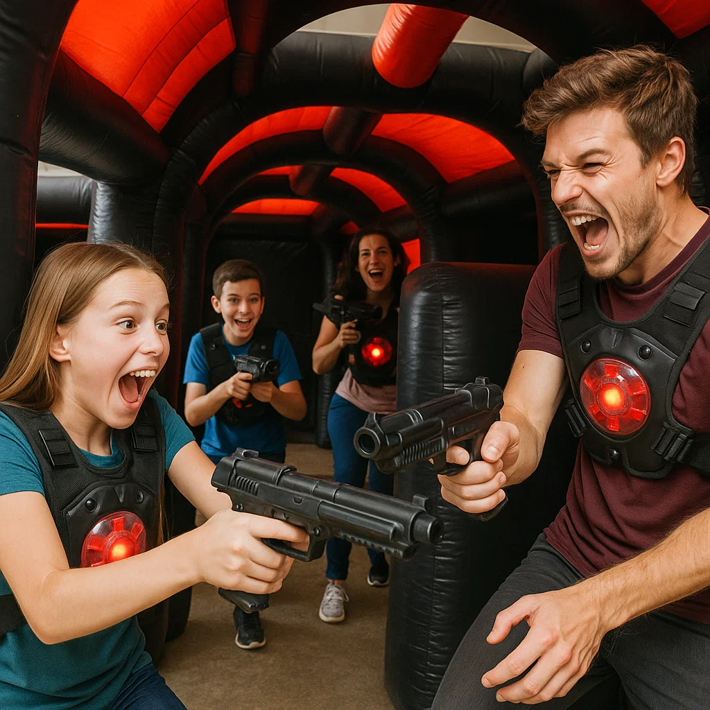 Laser tag rentals — crouch