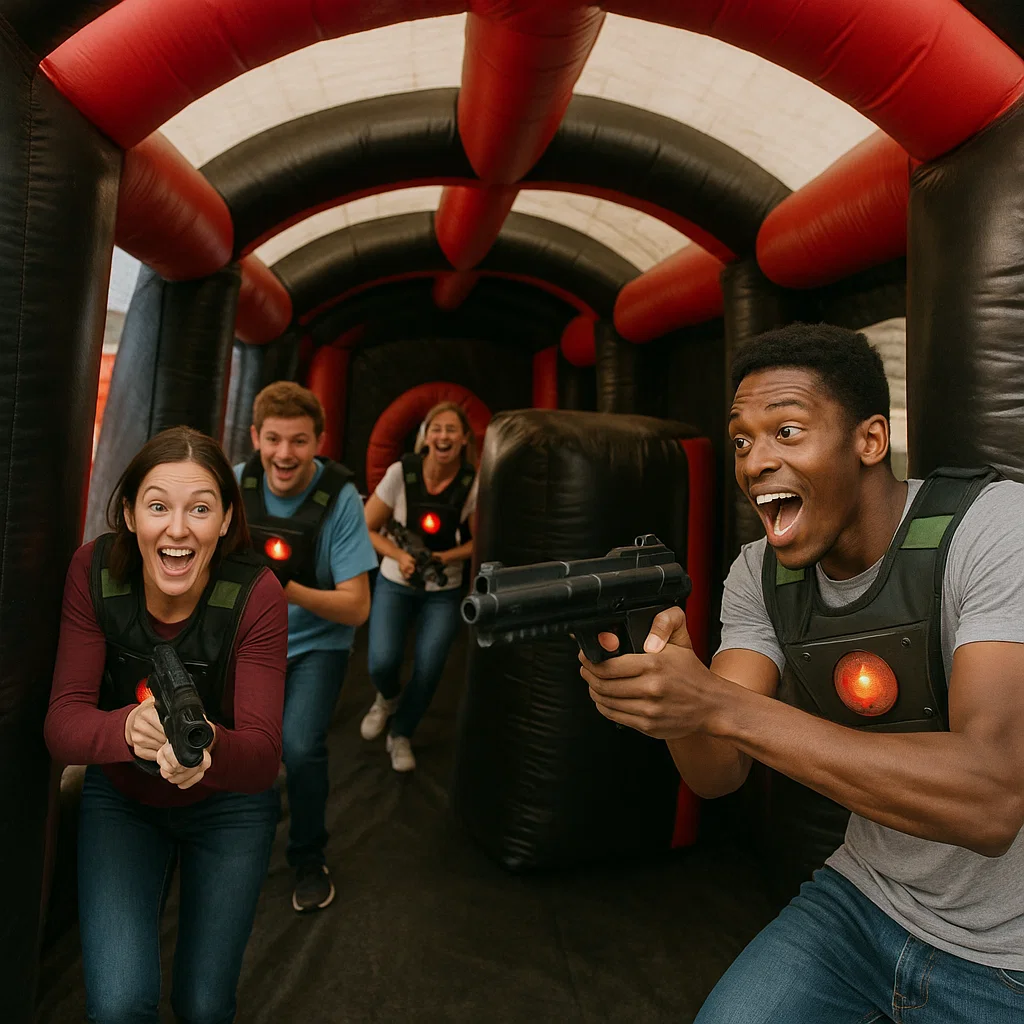 Laser tag rentals — running start from the base