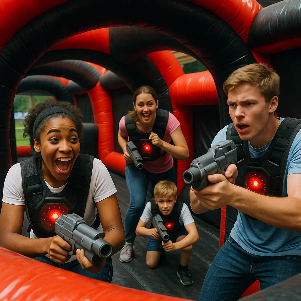 Laser tag rentals — careful peek from the corner