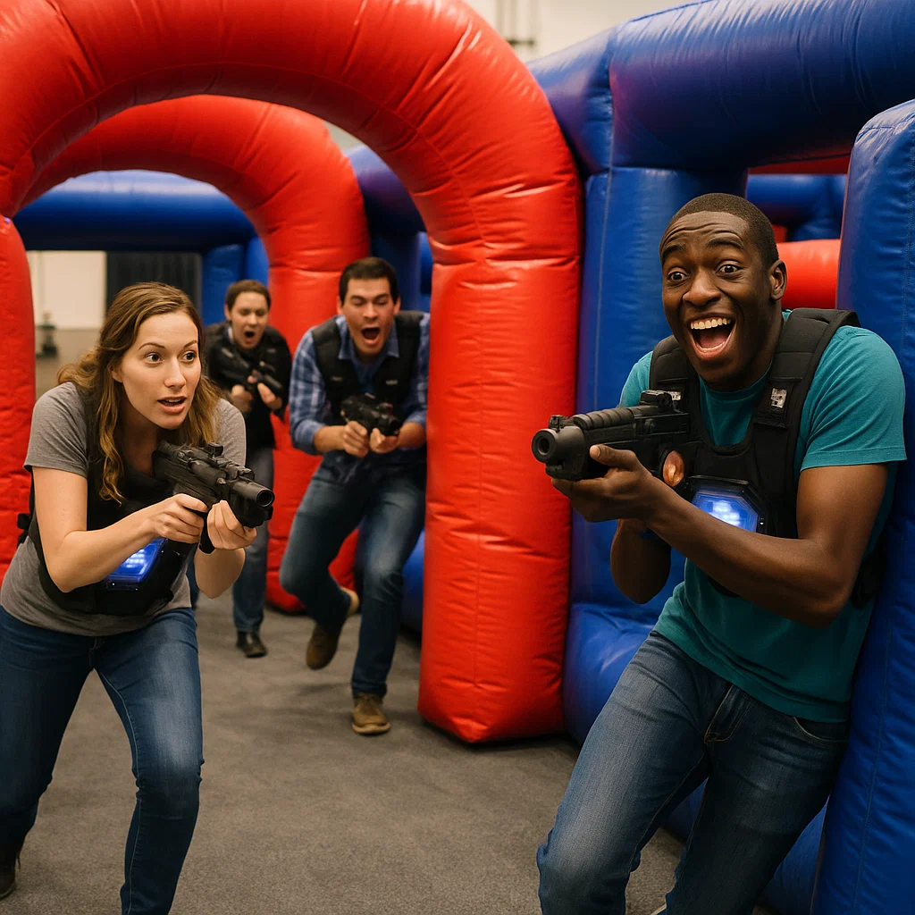 Laser tag rentals — big laugh at friendly tag