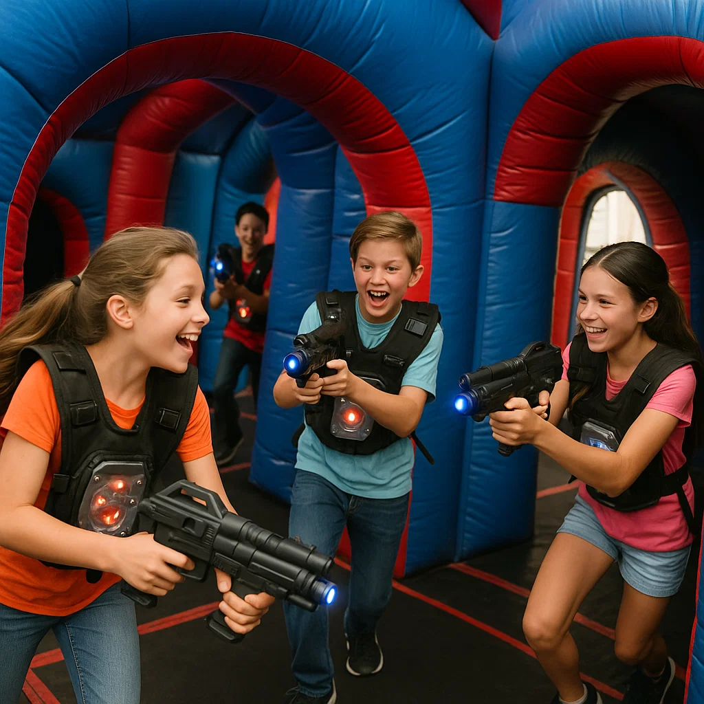 Laser tag rentals — dive roll executed safely