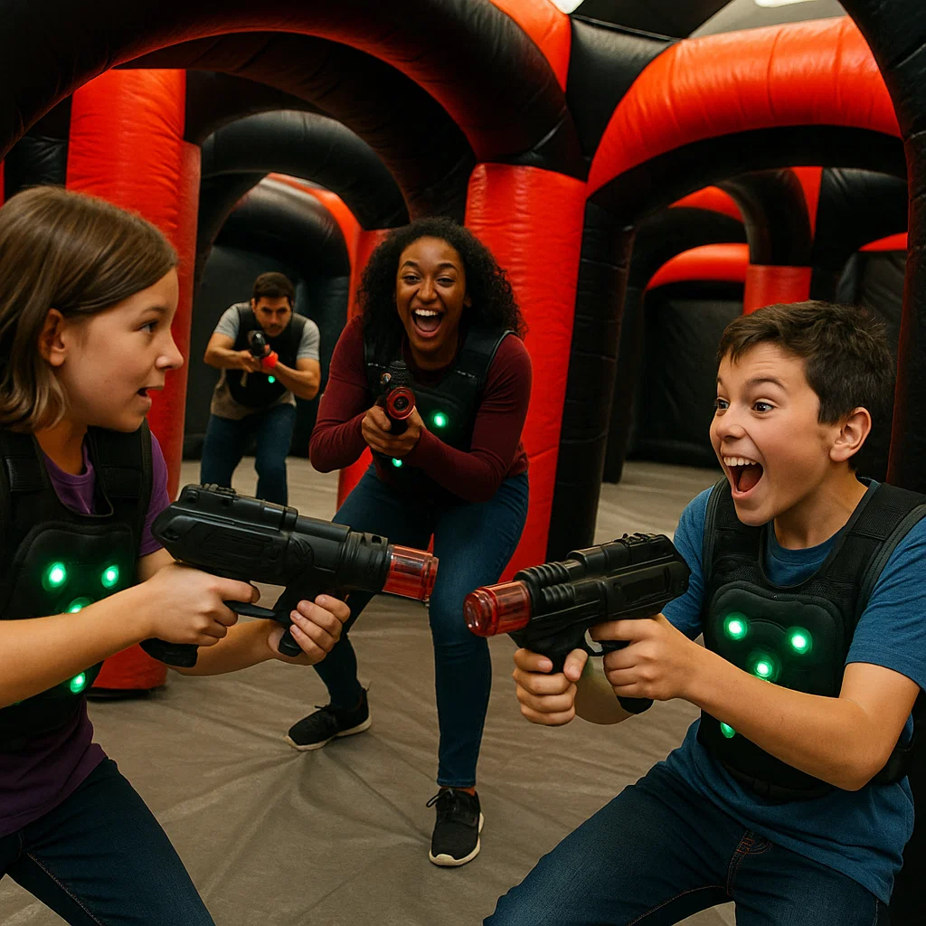 Laser tag rentals — long shot across the field