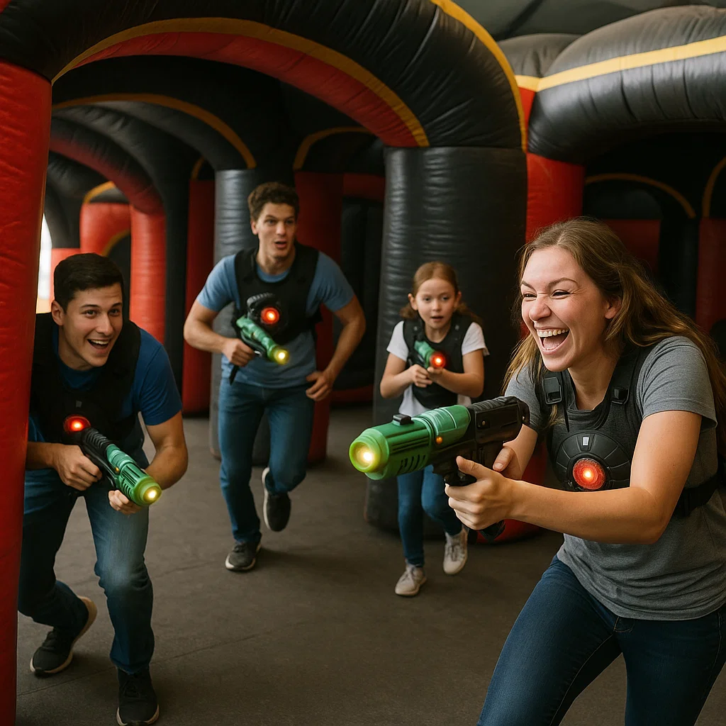 Laser tag rentals — final dash at count of three