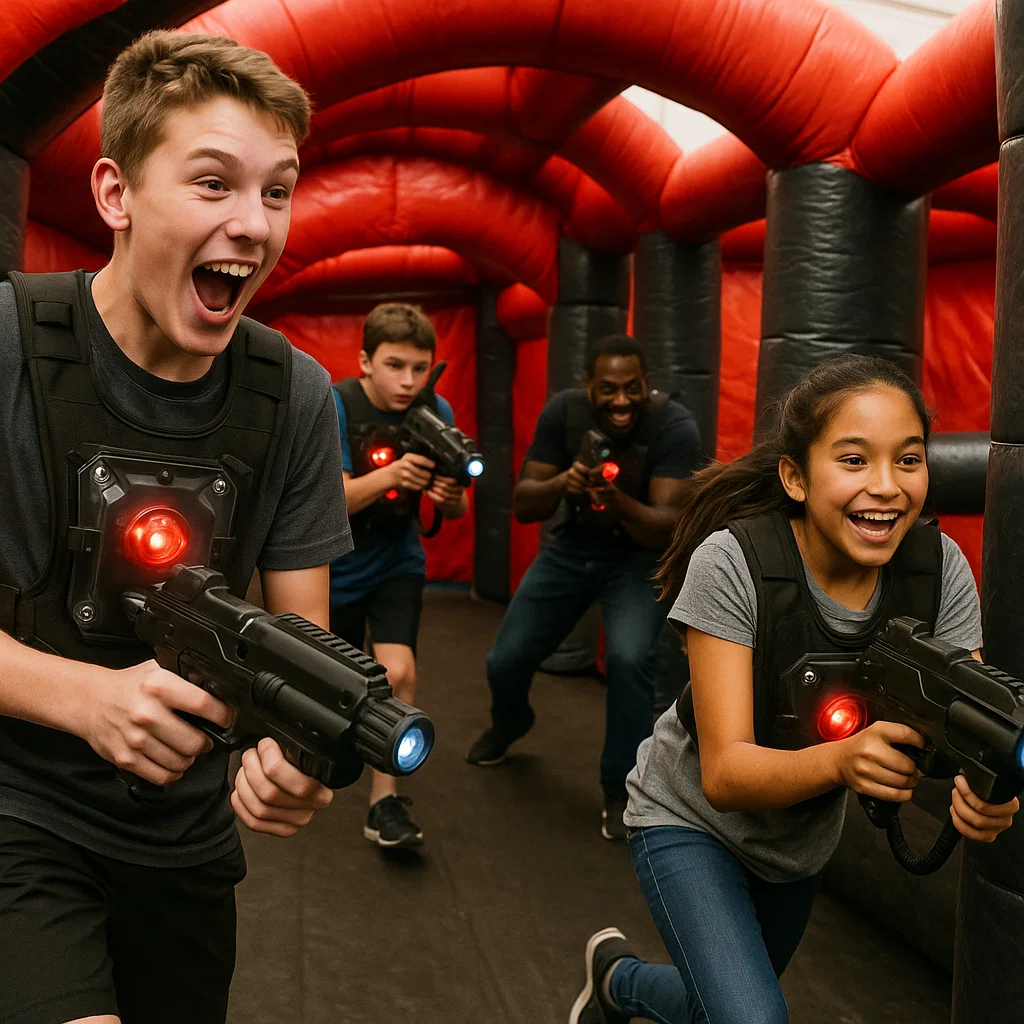 Laser tag rentals — clean tag registered with a beep