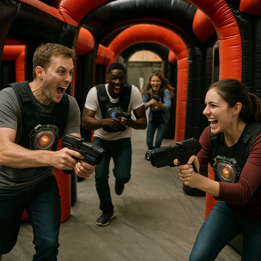 Laser tag rentals — campus club hosting glow night