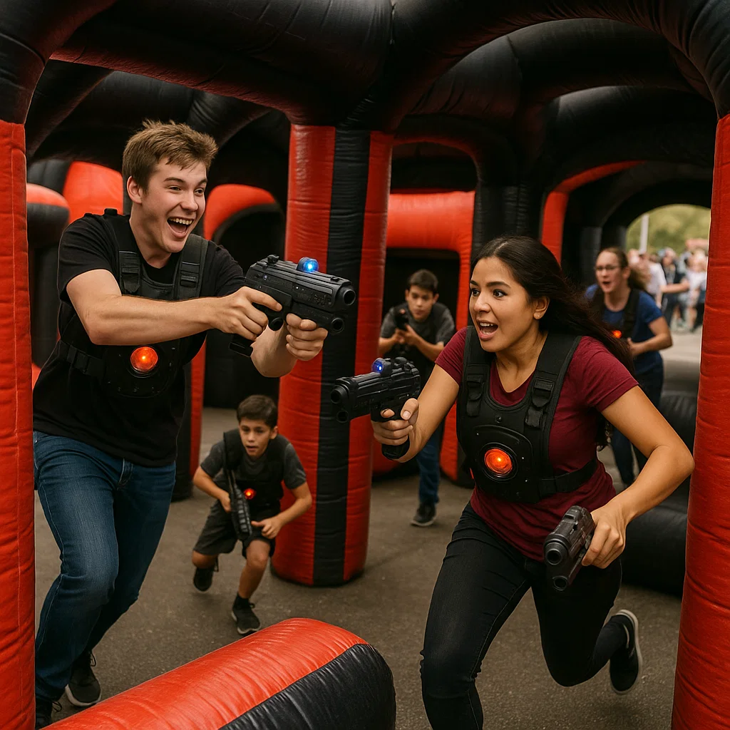 Laser tag rentals — run-and-gun across the lane