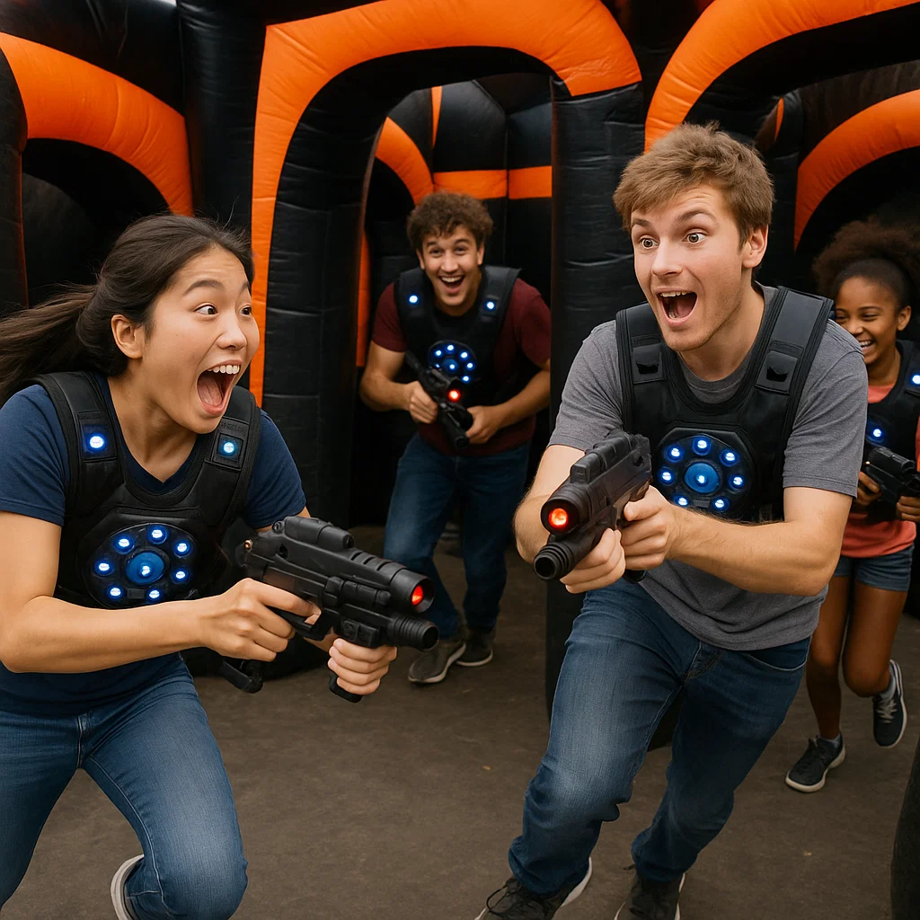 Laser tag rentals — sprint finish into safe base