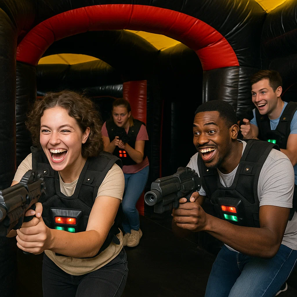 Laser tag rentals — sidestep and tag in motion
