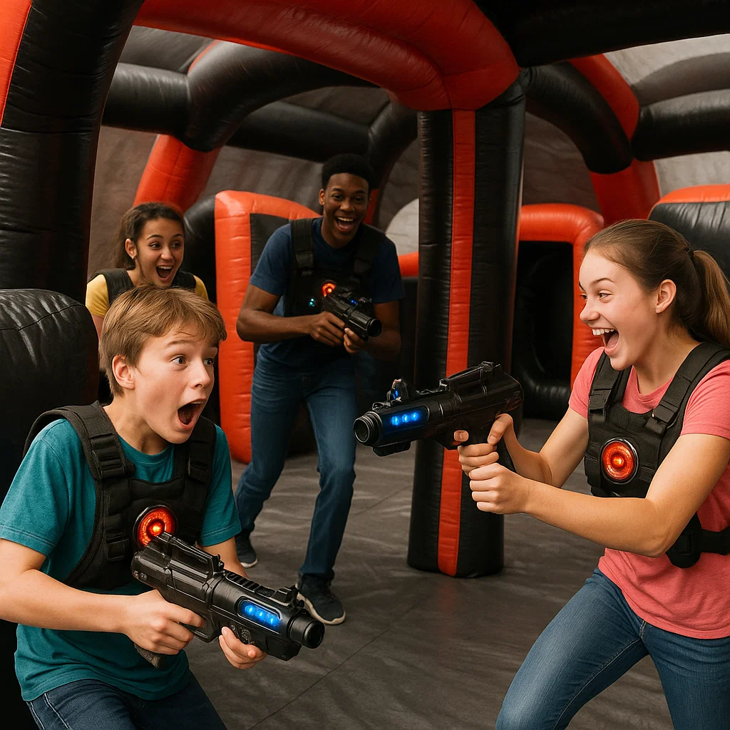 Laser tag rentals — announcer crowns the champions