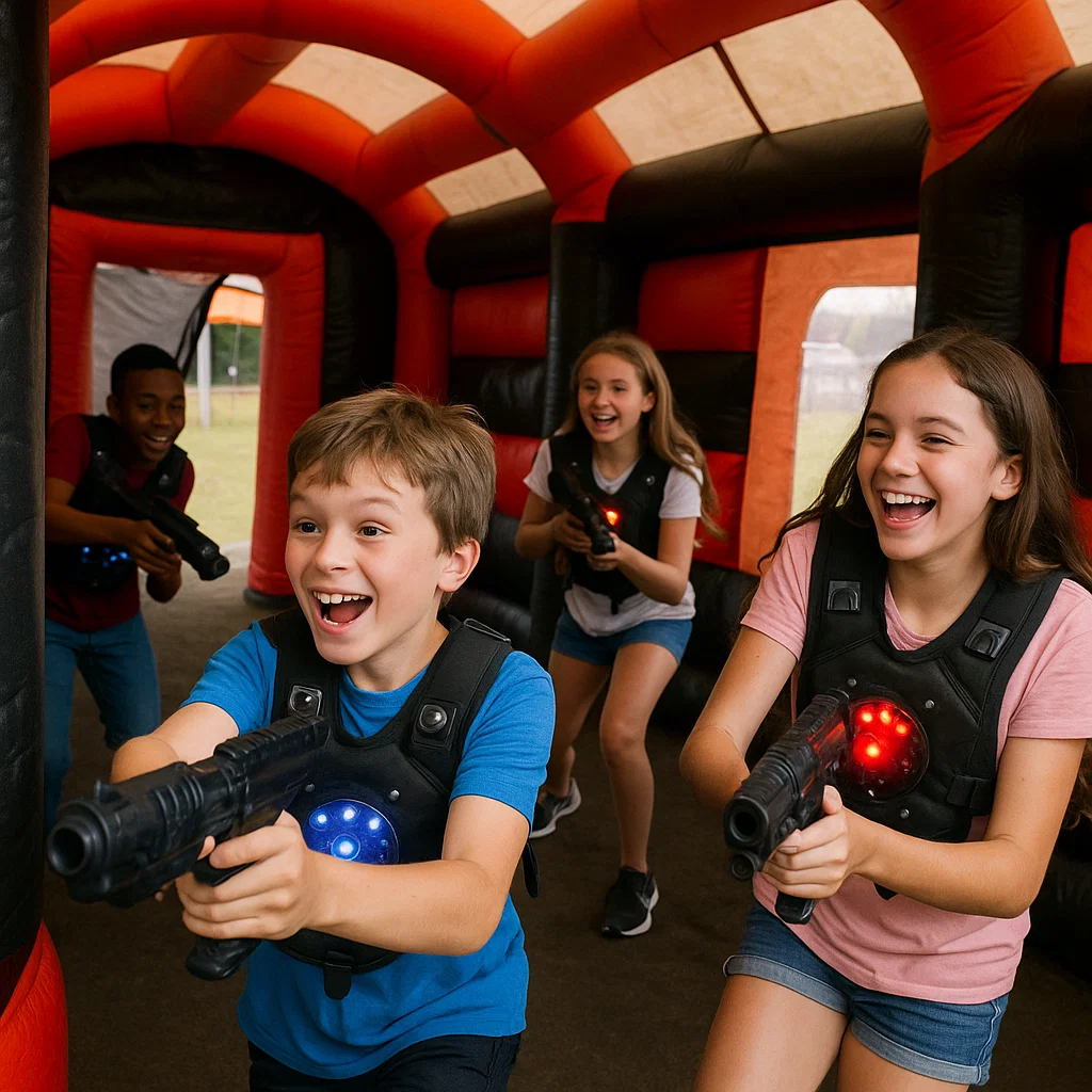 Laser tag rentals — calm cooldown walk off arena