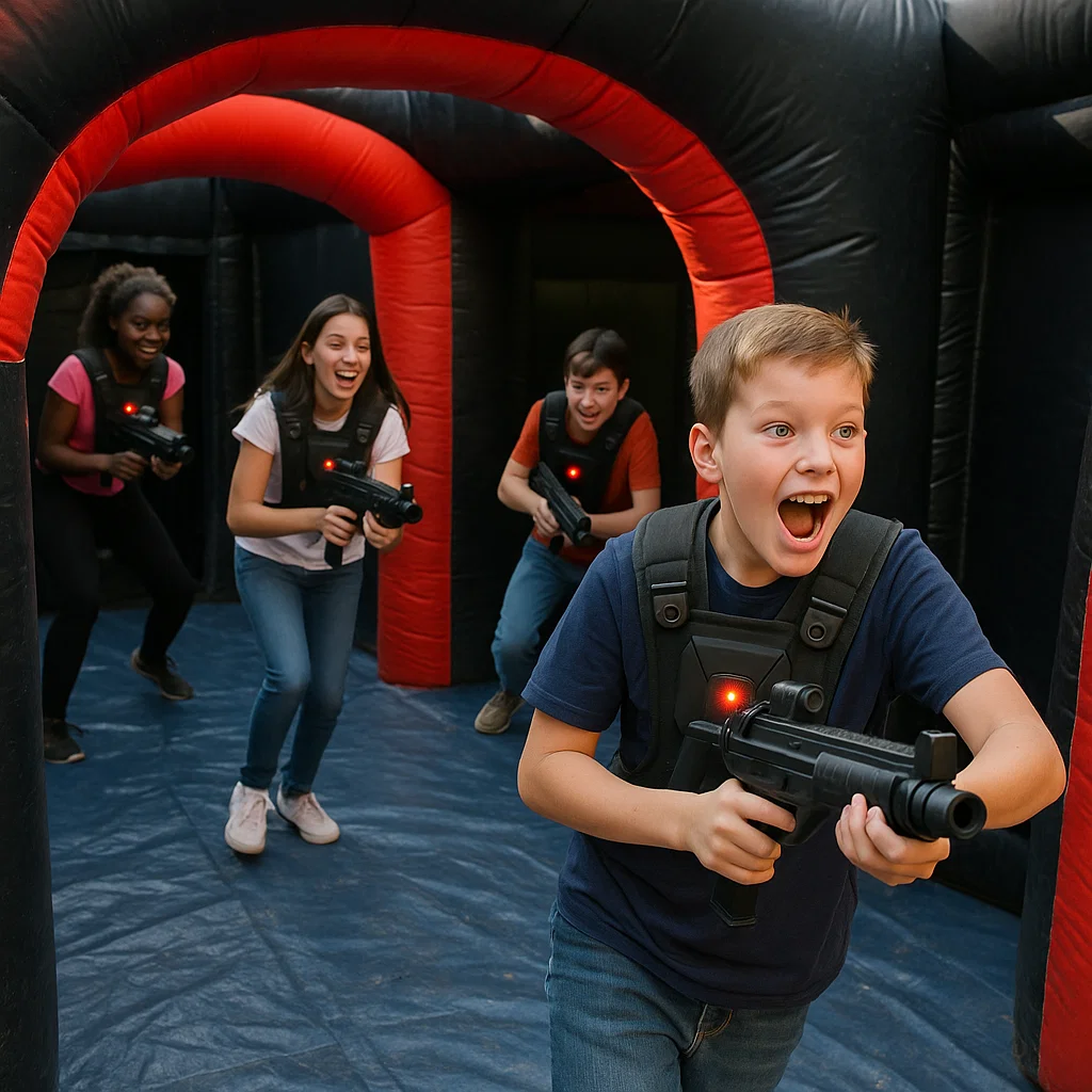 Laser tag rentals — final handshake seals good sports