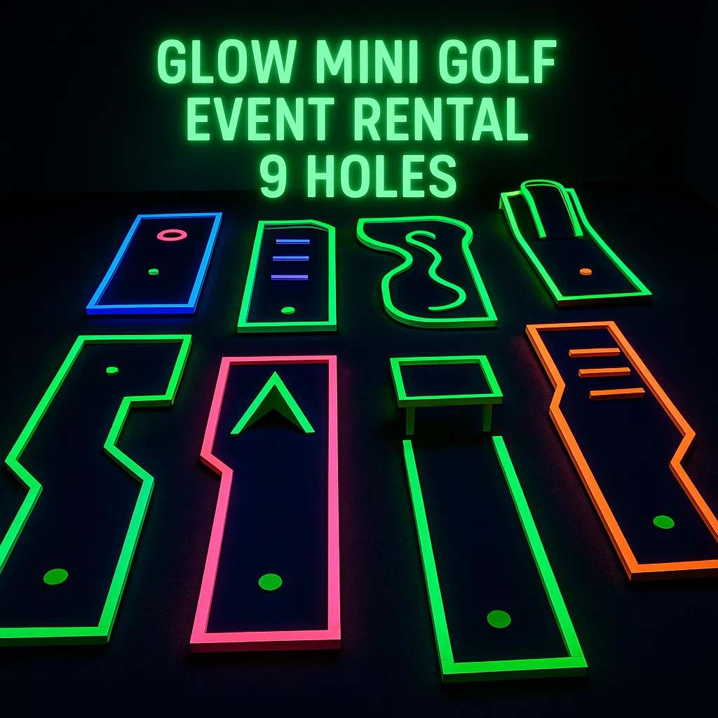 Glow mini golf lanes