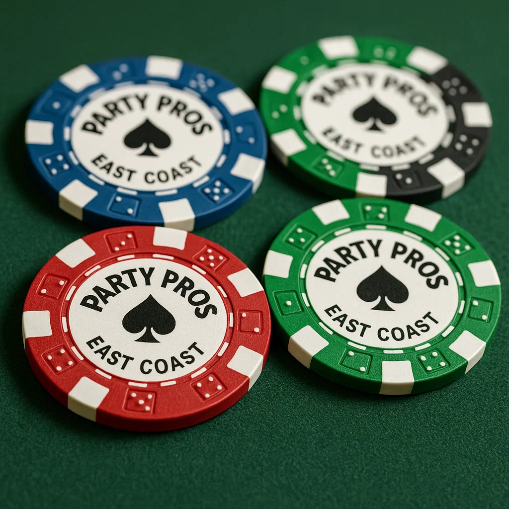 Party Pros branded entertainment chips — no real money