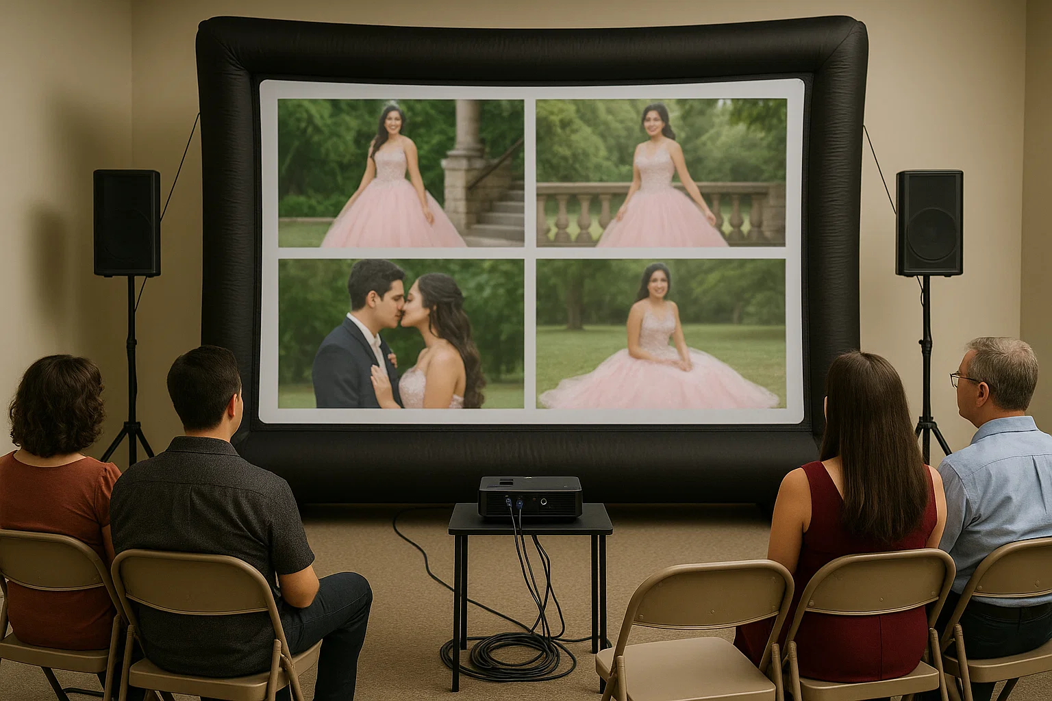 Pantalla inflable interior