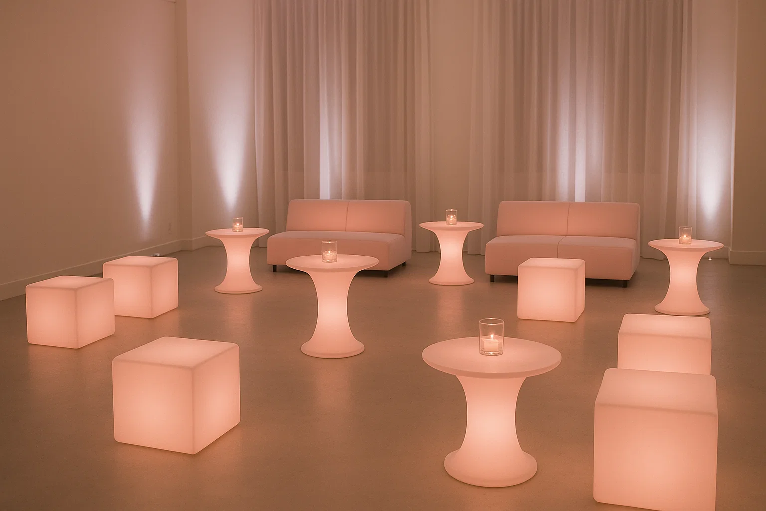 Mobiliario lounge LED