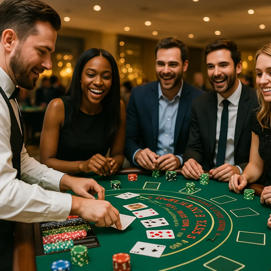 Blackjack casino table in the Philadelphia suburbs