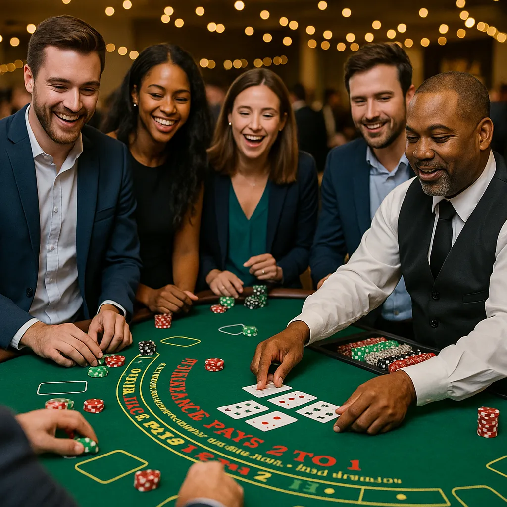 Poker table at suburban Philadelphia event