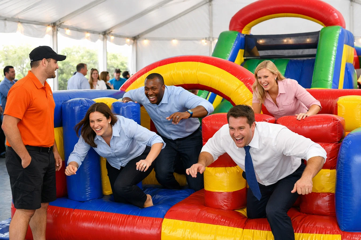 Inflatable games and rides