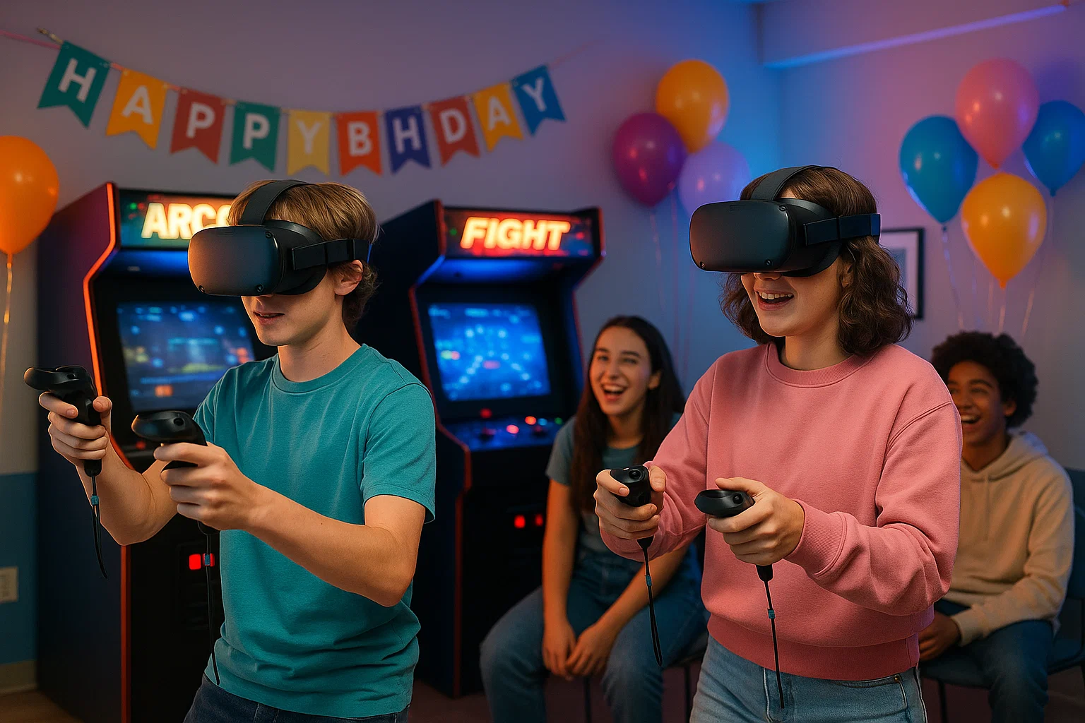 Arcade games and VR birthday party rentals for teens in Philadelphia from Party Pros East Coast