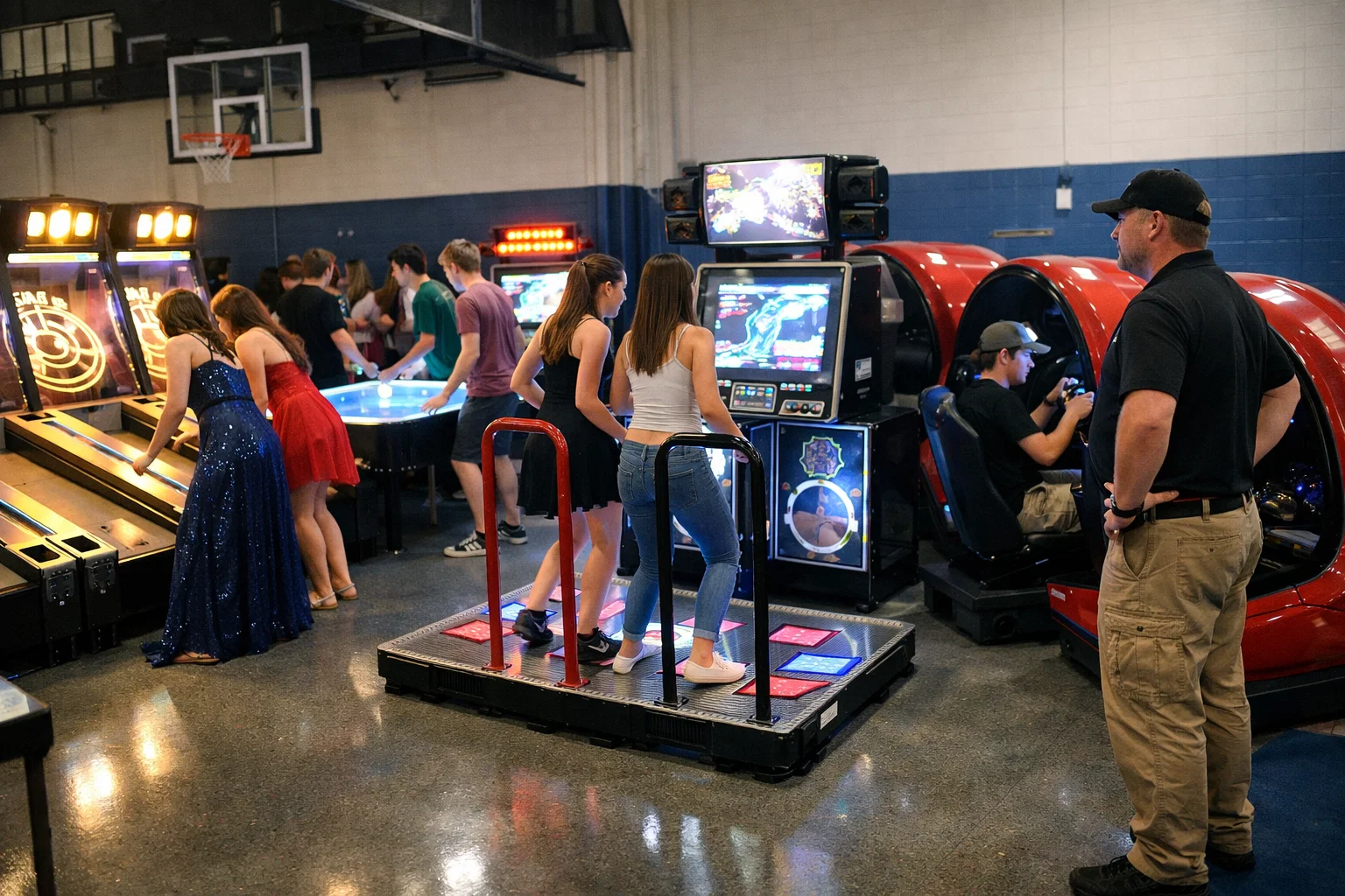 Arcade game and VR stations