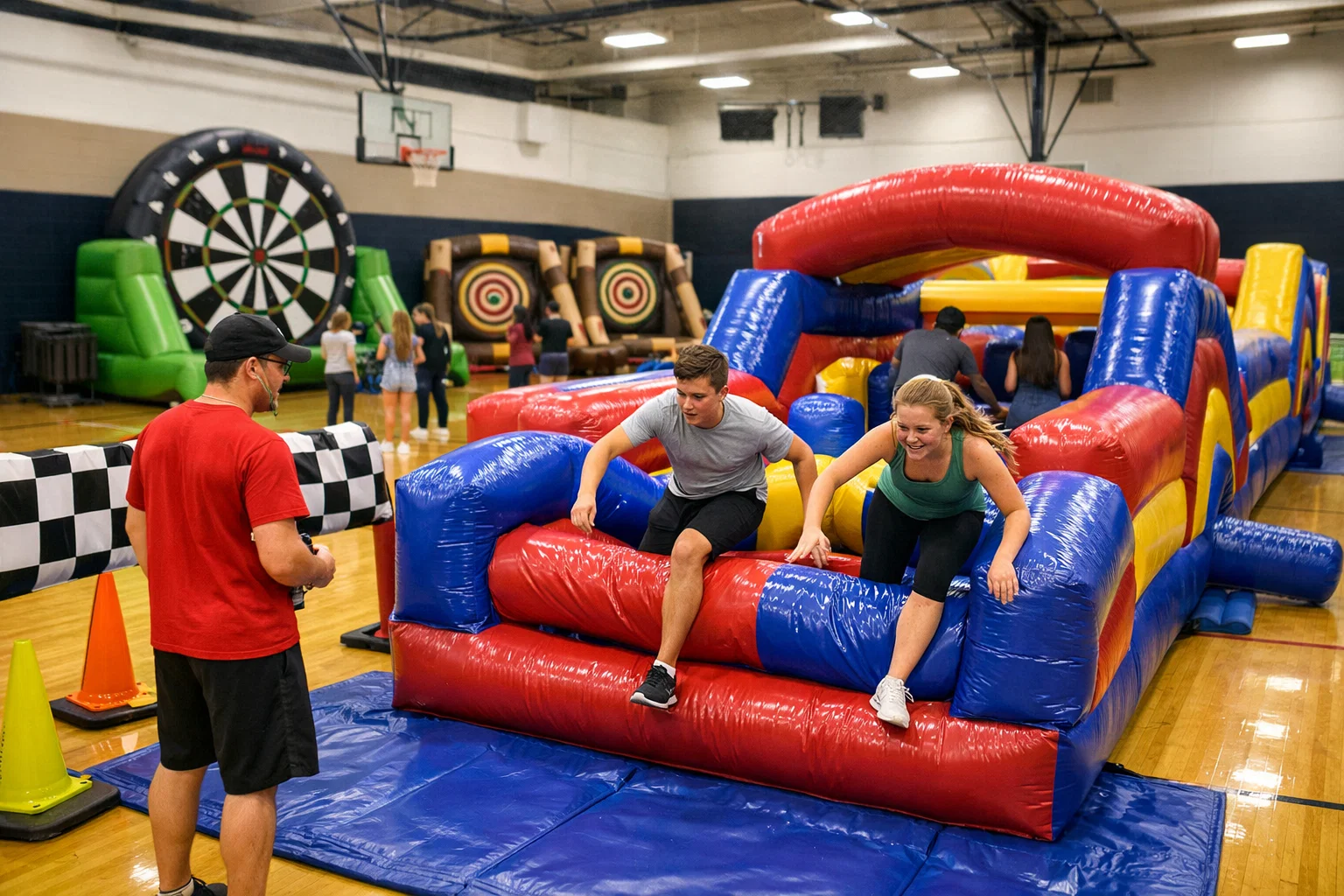 Inflatable games and obstacle courses