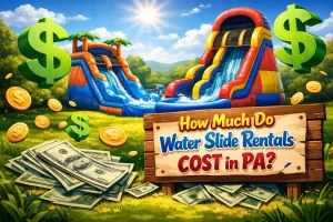 Find out how much water slide rentals cost in PA.