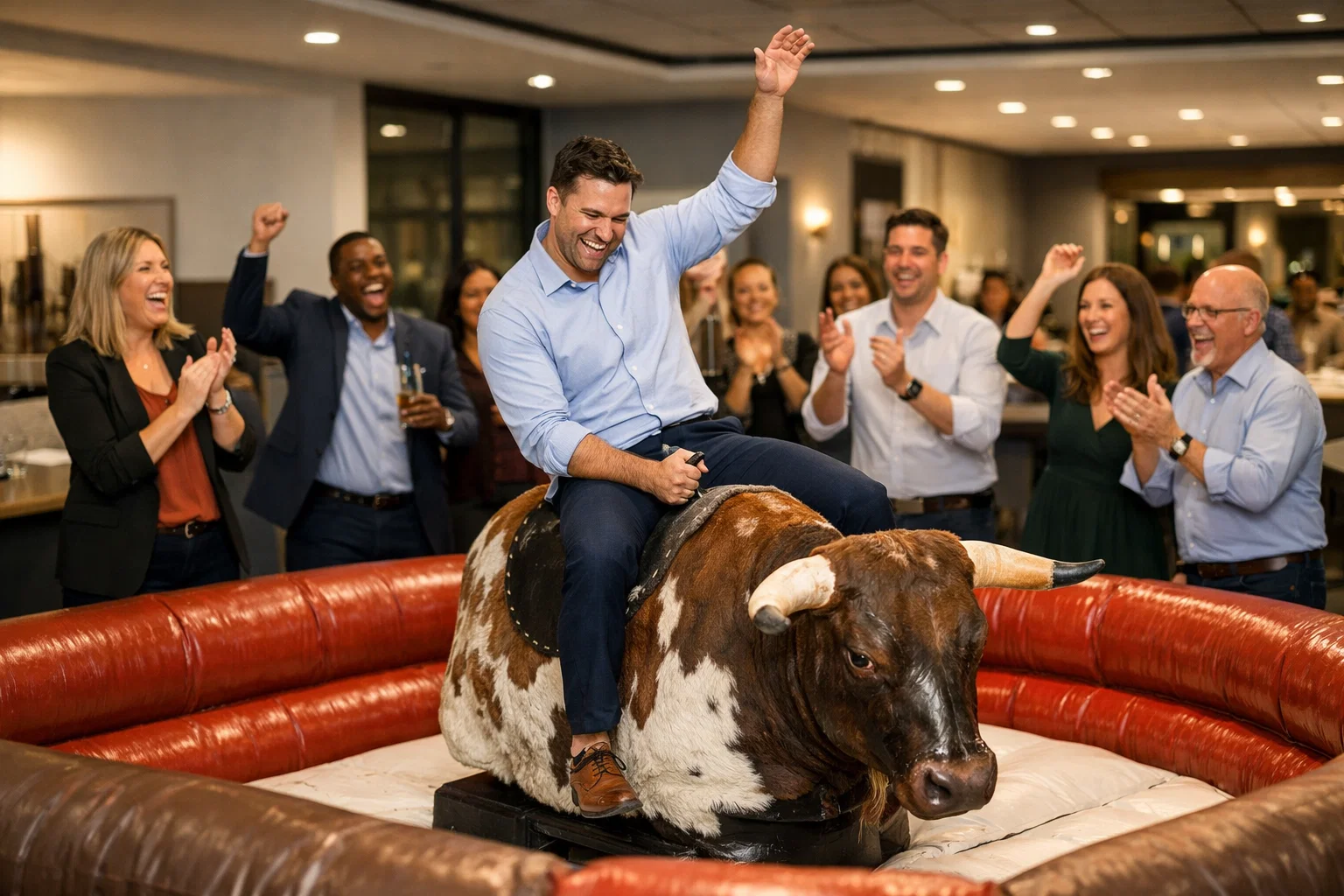 Mechanical bull rental in King of Prussia, PA for an office party