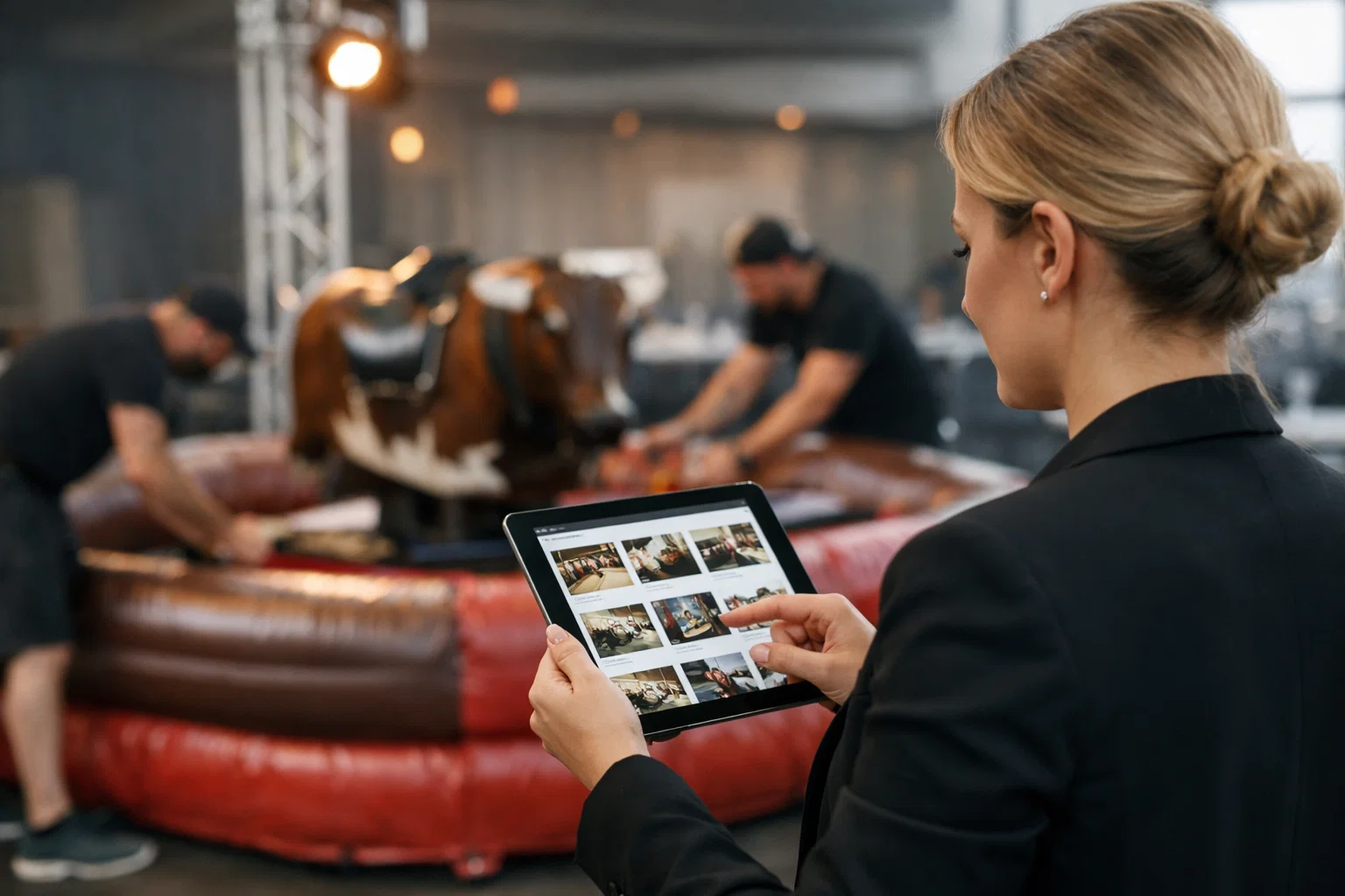 Party Pros East Coast coordinating a mechanical bull rental in Philadelphia, PA