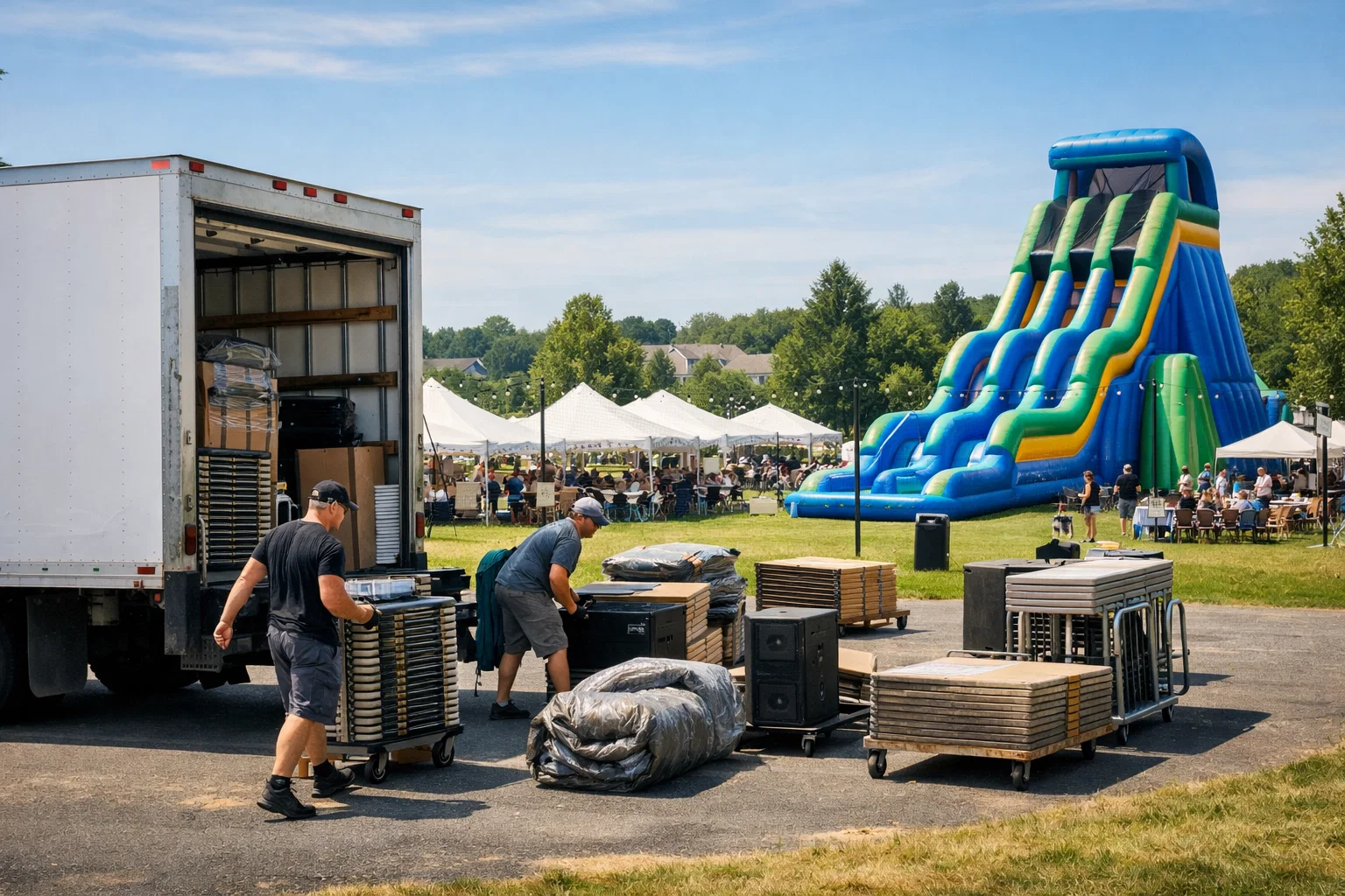 Party rentals delivered and set up for a large event serving Greater Philadelphia and beyond.