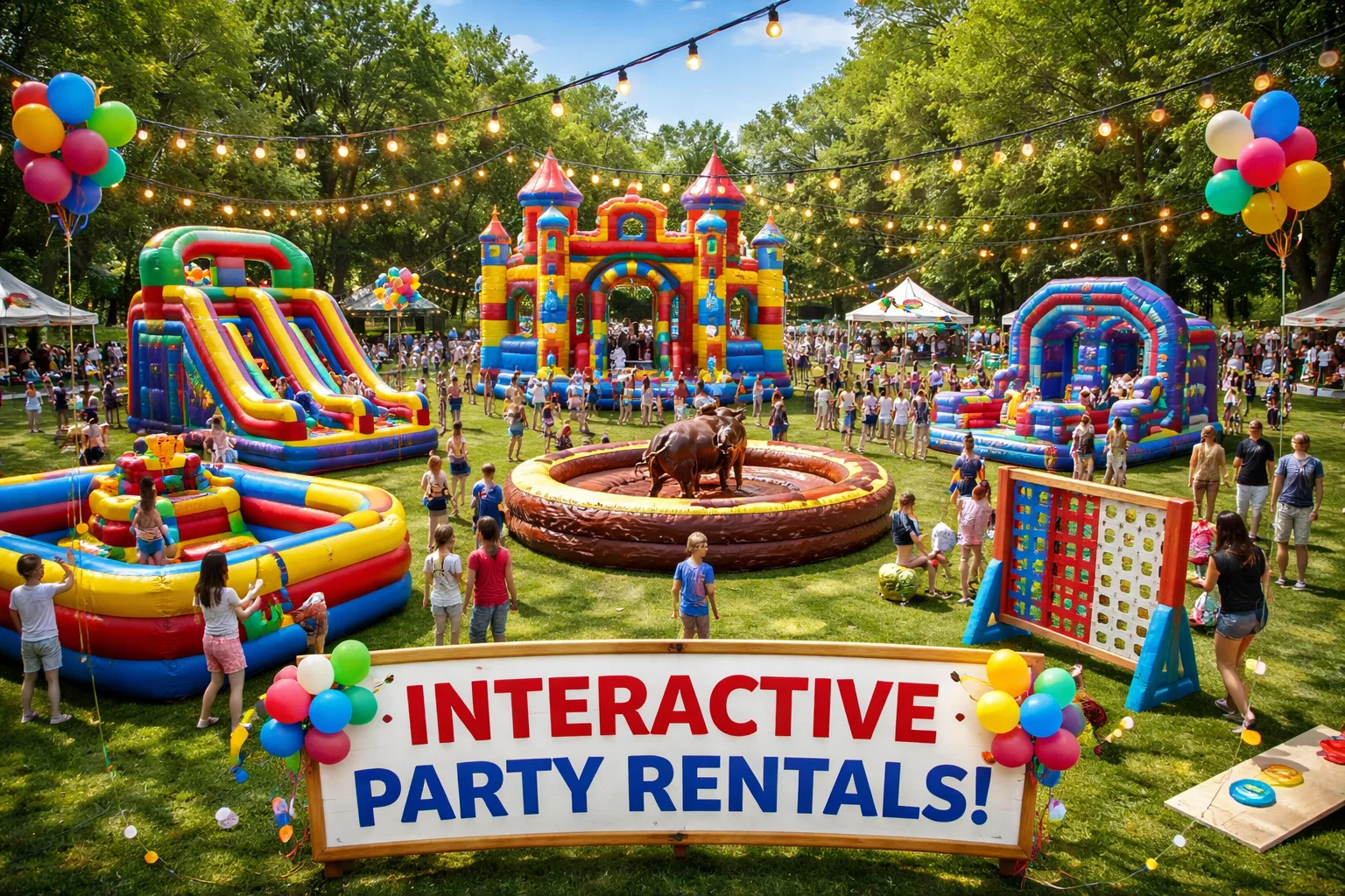 Giant Jenga, Axe Throw and oversized games at lively corporate event in King of Prussia area