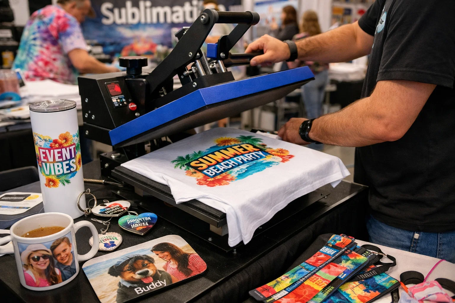Custom sublimation featured craft activity for events