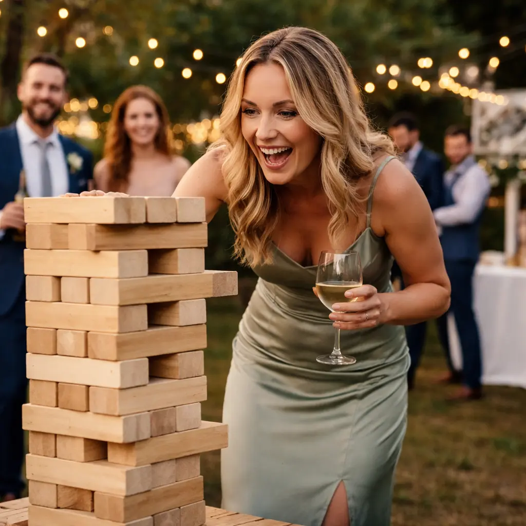 Giant Jenga wedding rental by Party Pros East Coast