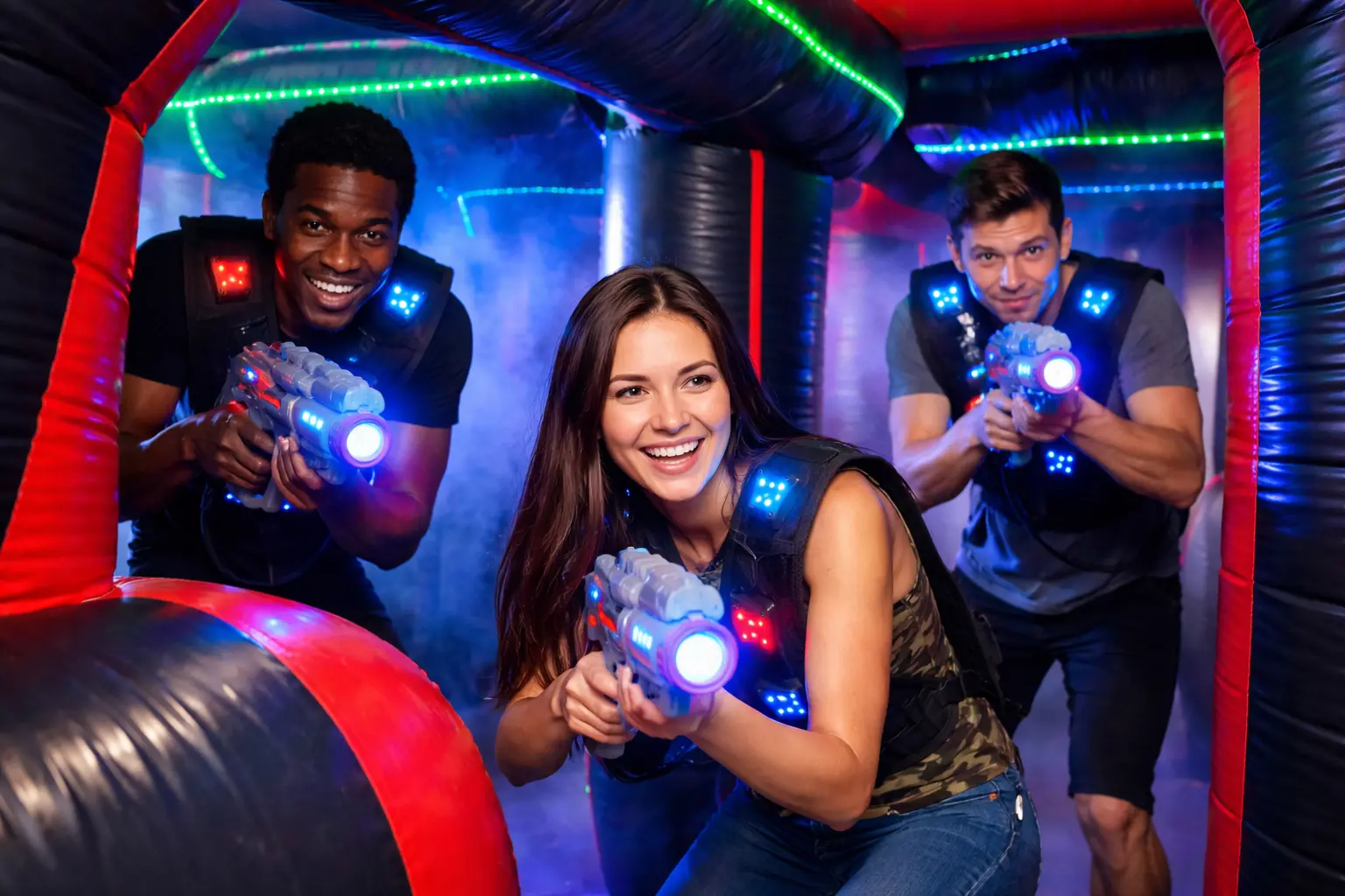 Interactive laser tag carnival ride rental East Coast