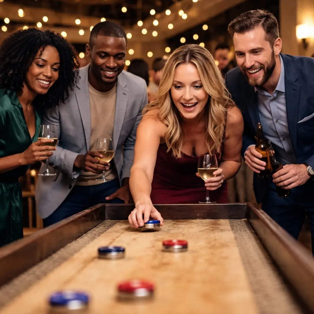 Shuffleboard wedding rental by Party Pros East Coast