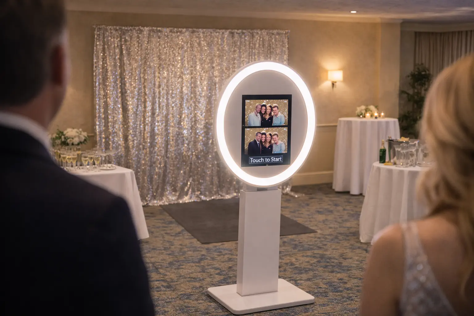 Photo booth rentals in Delaware with modern photo activation setup at an event
