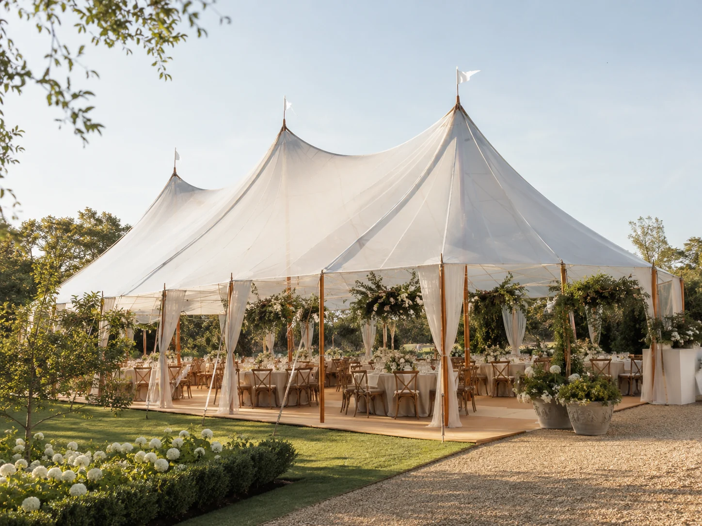 Sailcloth tent rental for weddings in Philadelphia PA